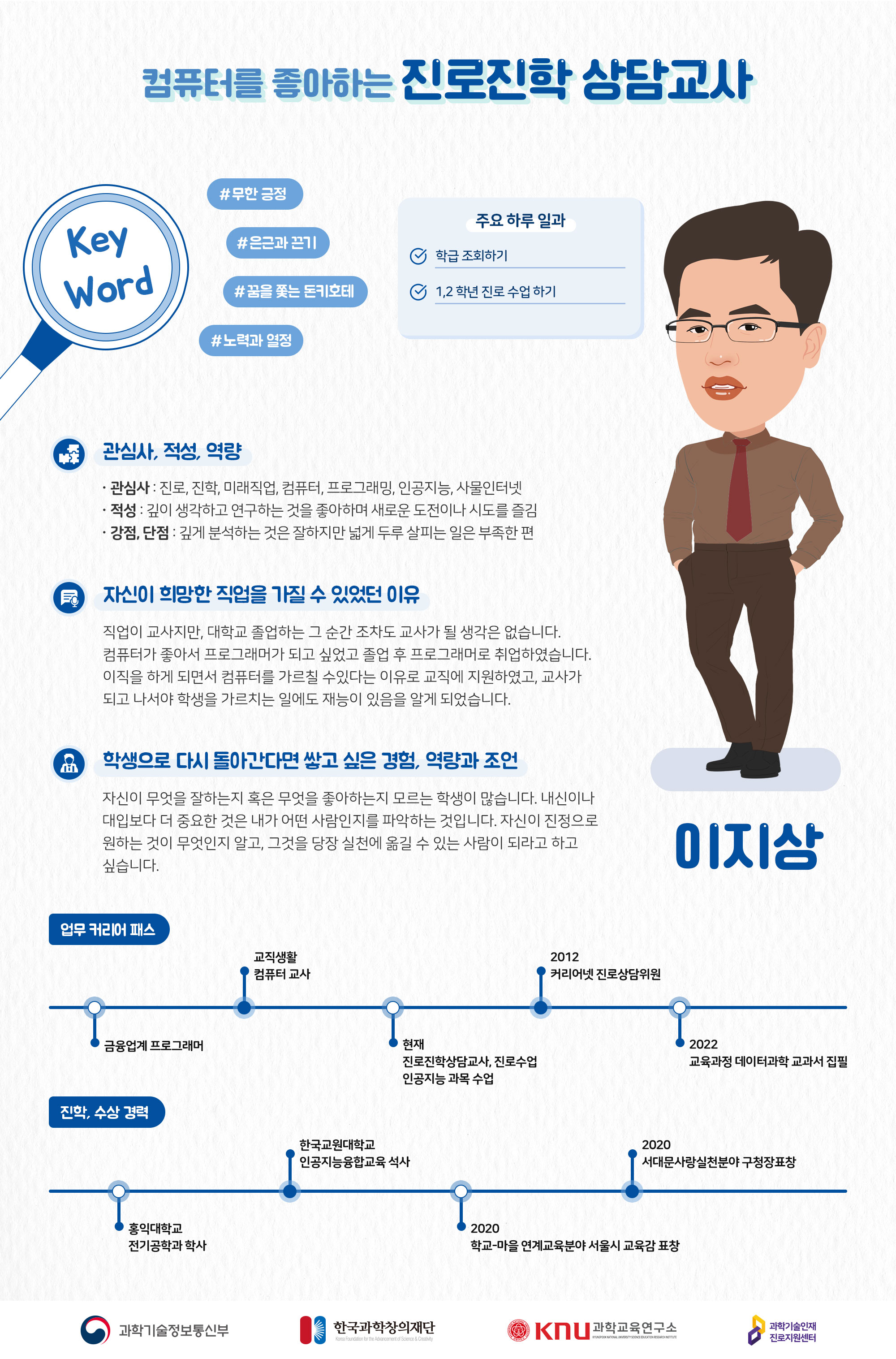 컴퓨터를 좋아하는 진로진학 상담교사 이지상 컨설턴트