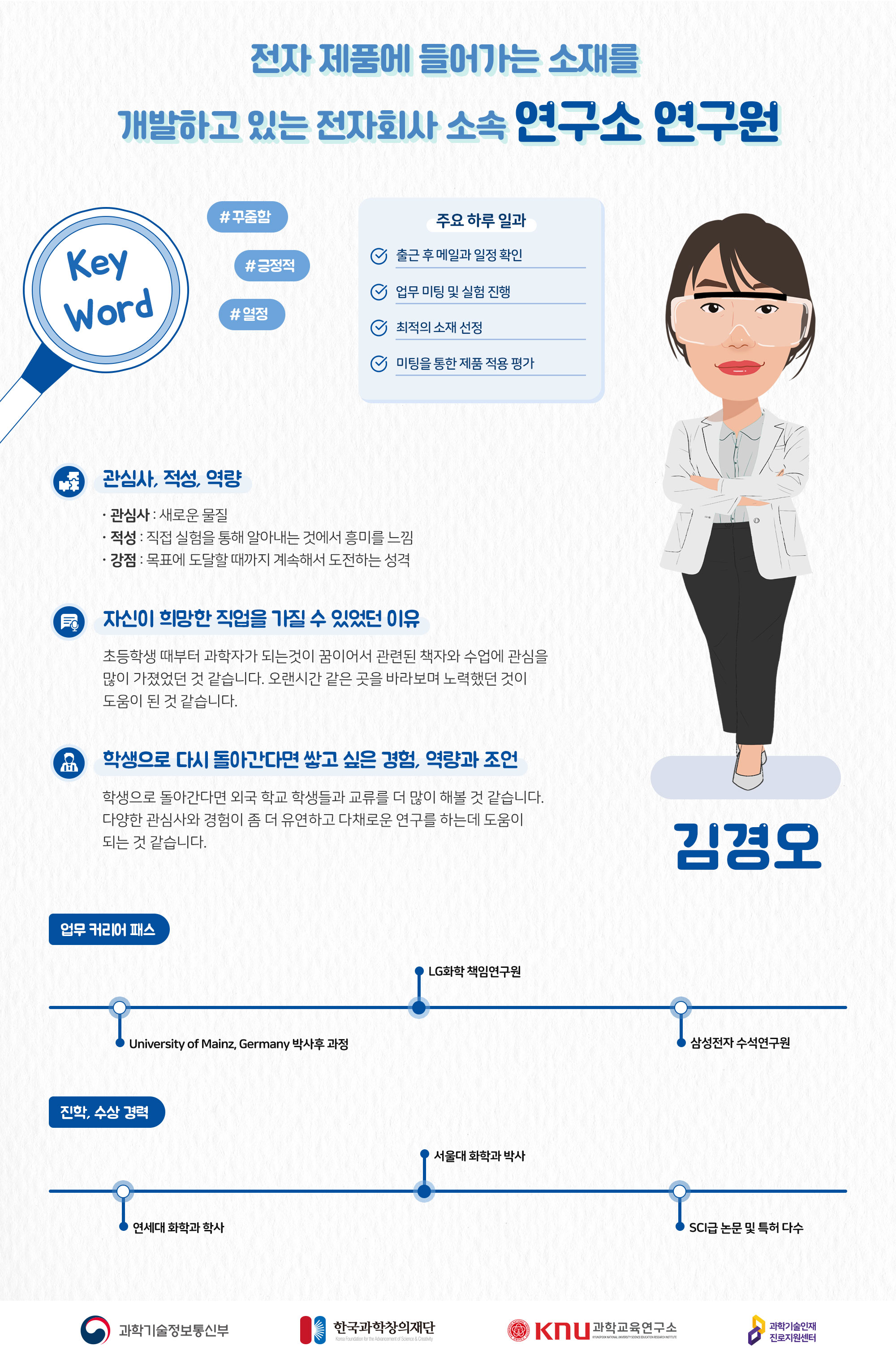 전자 제품에 들어가는 소재를 개발하는 연구원 김경오 컨설턴트
