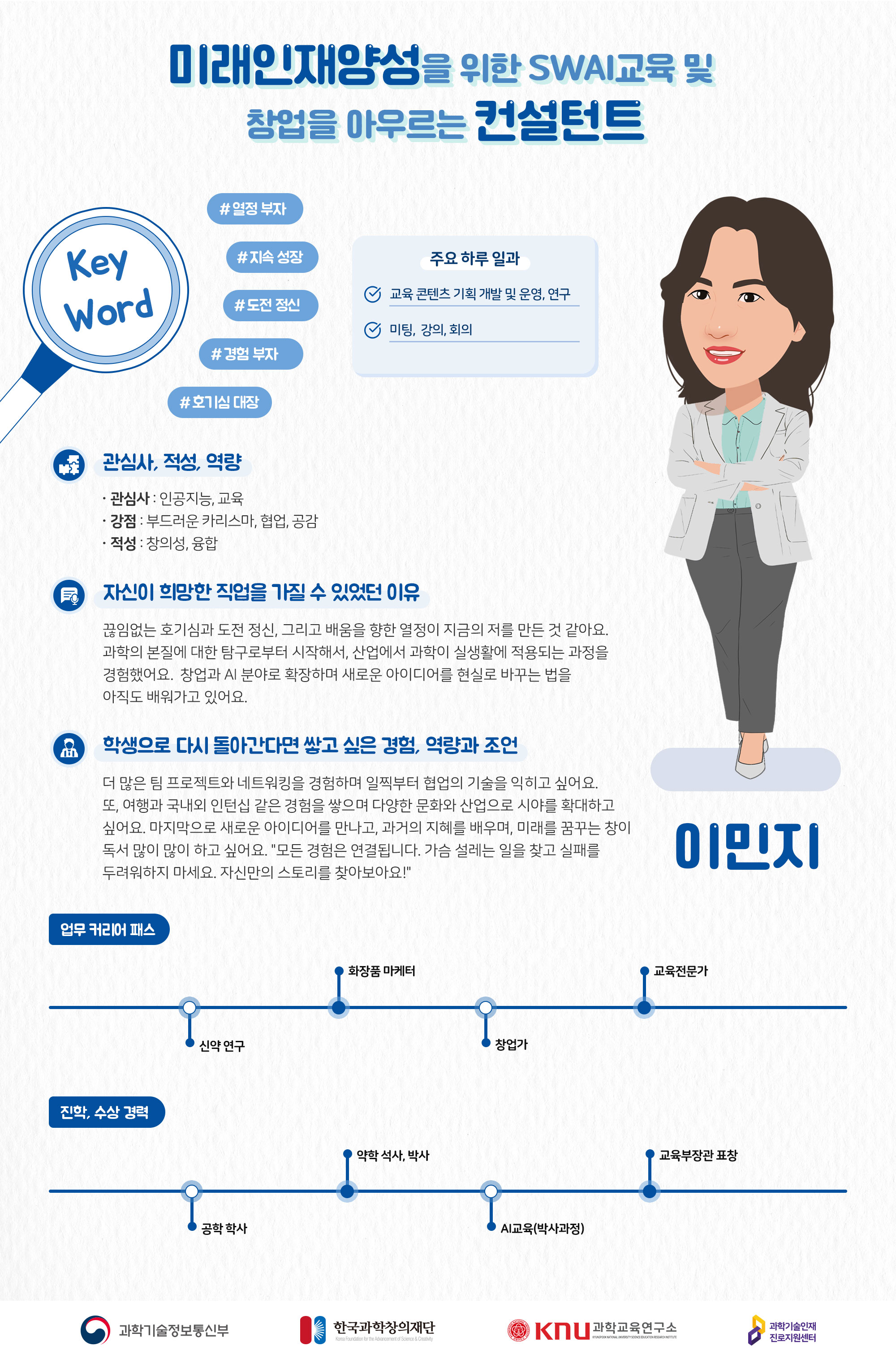 미래인재양성을 위한 SWAI교육 및 창업을 아우르는 이민지 컨설턴트